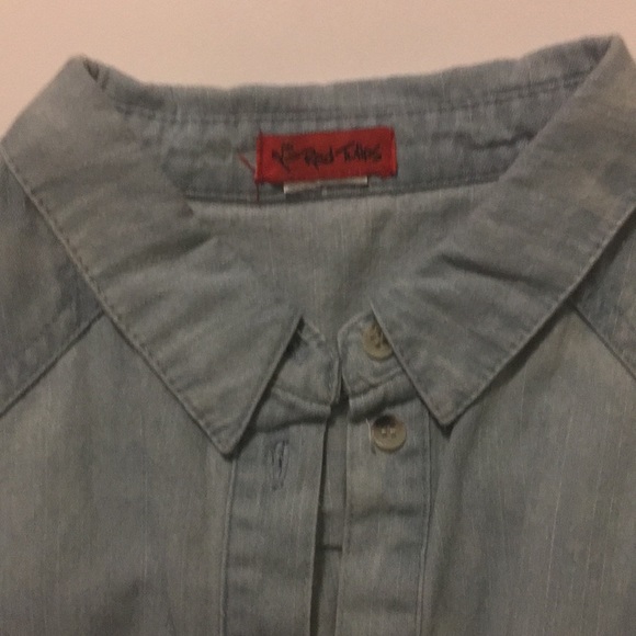 Light wash denim style button down - Picture 3 of 3